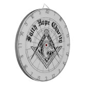 Freemasonsymbool Dartbord (Voorkant Links)