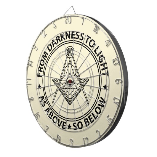 Freemasonsymbool Dartbord (Voorkant Rechts)