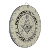 Freemasonsymbool Dartbord (Voorkant Links)