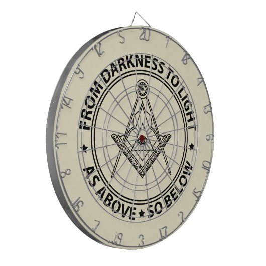 Freemasonsymbool Dartbord (Voorkant Links)