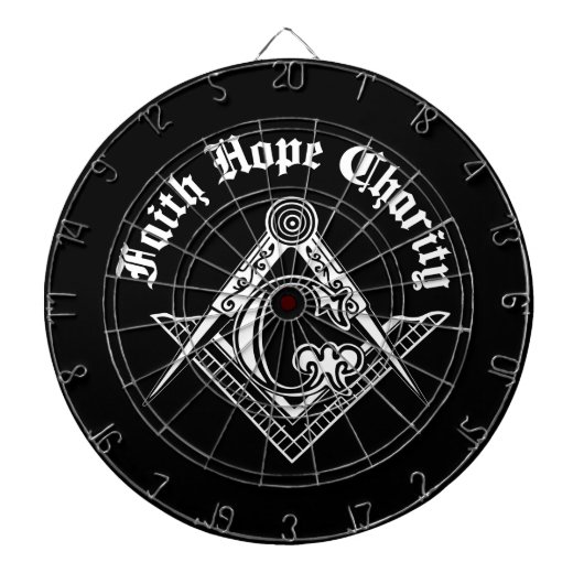 Freemasonsymbool Dartbord (Voorkant)