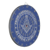 Freemasonsymbool Dartbord (Voorkant Links)
