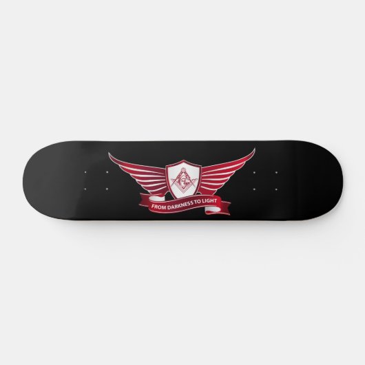 Freemasonsymbool en afscherming persoonlijk skateboard (Horizontaal)
