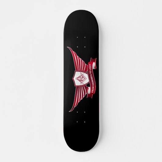 Freemasonsymbool en afscherming persoonlijk skateboard (Voorkant)