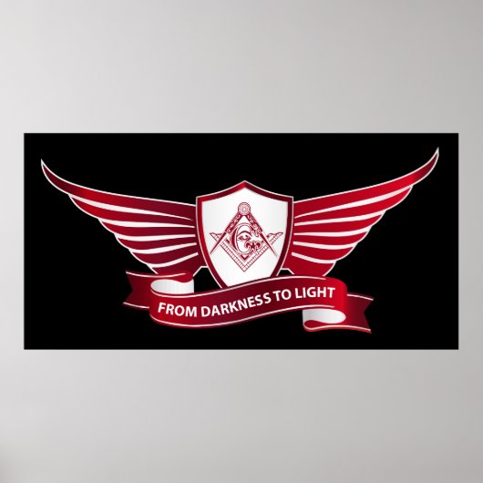 Freemasonsymbool en afscherming poster (Voorkant)