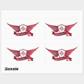 Freemasonsymbool en afscherming rechthoekige sticker (Vel)
