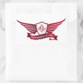 Freemasonsymbool en afscherming rechthoekige sticker (Tas)