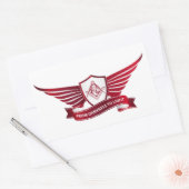 Freemasonsymbool en afscherming rechthoekige sticker (Envelop)