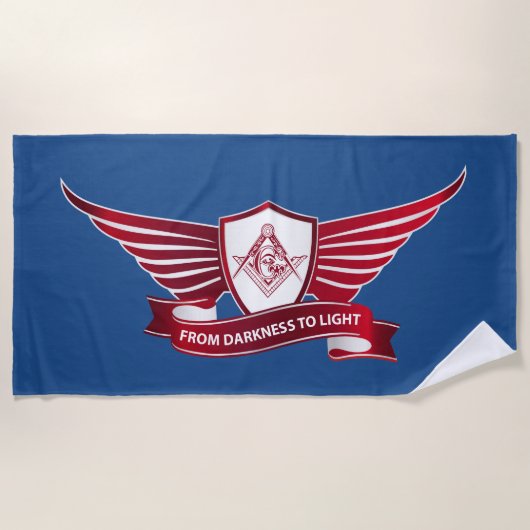 Freemasonsymbool en afscherming strandlaken (Voorkant)