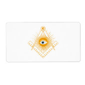 Freemasonsymbool Etiket (Voorkant)