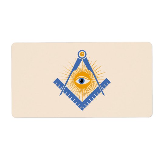 Freemasonsymbool Etiket (Voorkant)