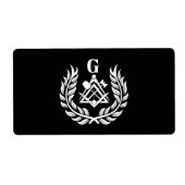 Freemasonsymbool Etiket (Voorkant)