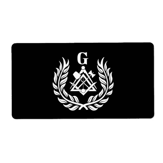 Freemasonsymbool Etiket (Voorkant)