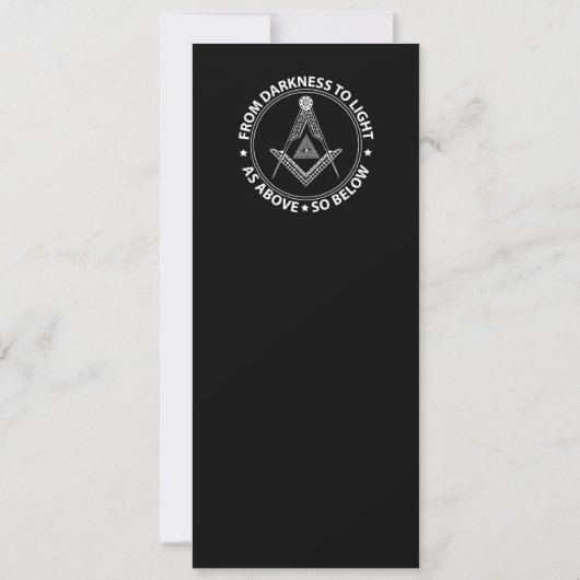 Freemasonsymbool Kaart (Achterkant)