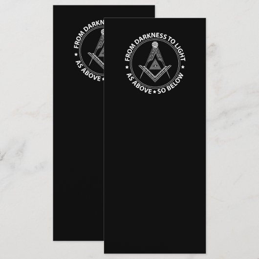 Freemasonsymbool Kaart (Voorkant / Achterkant)