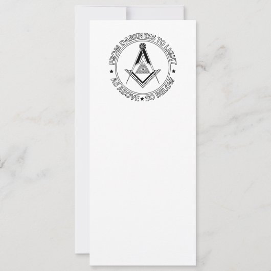 Freemasonsymbool Kaart (Achterkant)