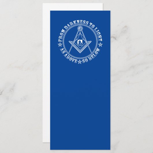 Freemasonsymbool Kaart (Voorkant / Achterkant)
