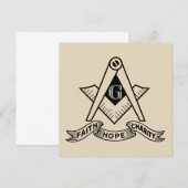 Freemasonsymbool Kaart (Voorkant / Achterkant)