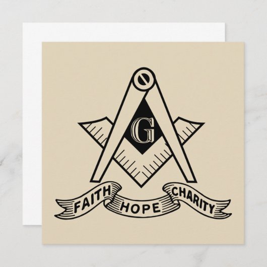 Freemasonsymbool Kaart (Voorkant / Achterkant)