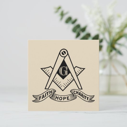 Freemasonsymbool Kaart (Staand voorkant)