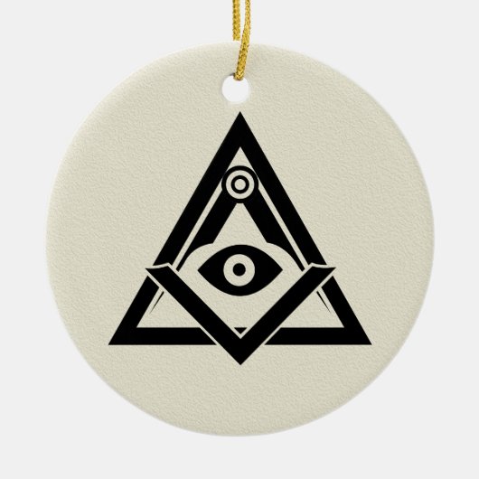 Freemasonsymbool Keramisch Ornament (Voorkant)