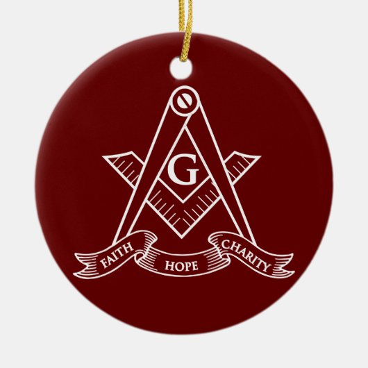 Freemasonsymbool Keramisch Ornament (Voorkant)