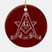Freemasonsymbool Keramisch Ornament (Achterkant)