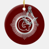 Freemasonsymbool Keramisch Ornament (Achterkant)