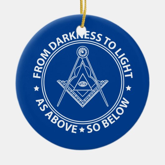 Freemasonsymbool Keramisch Ornament (Voorkant)