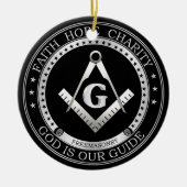 Freemasonsymbool Keramisch Ornament (Voorkant)