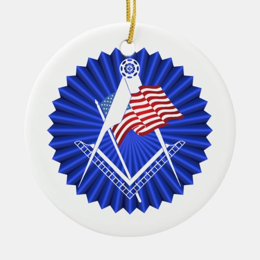 Freemasonsymbool Keramisch Ornament (Voorkant)