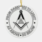 Freemasonsymbool Keramisch Ornament (Voorkant)