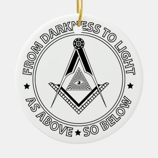 Freemasonsymbool Keramisch Ornament (Voorkant)