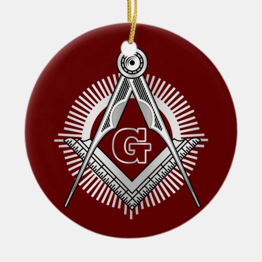 Freemasonsymbool Keramisch Ornament (Voorkant)