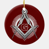 Freemasonsymbool Keramisch Ornament (Achterkant)