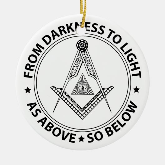 Freemasonsymbool Keramisch Ornament (Voorkant)