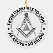 Freemasonsymbool Keramisch Ornament (Achterkant)
