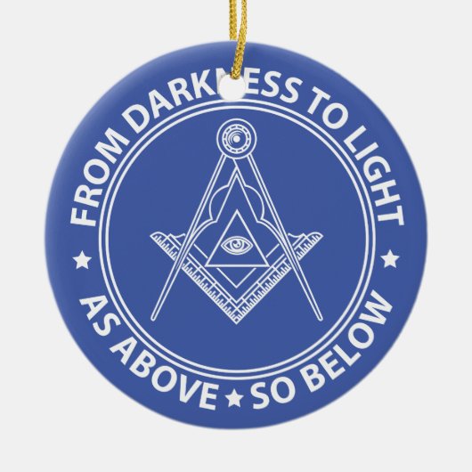 Freemasonsymbool Keramisch Ornament (Voorkant)