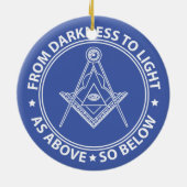 Freemasonsymbool Keramisch Ornament (Achterkant)