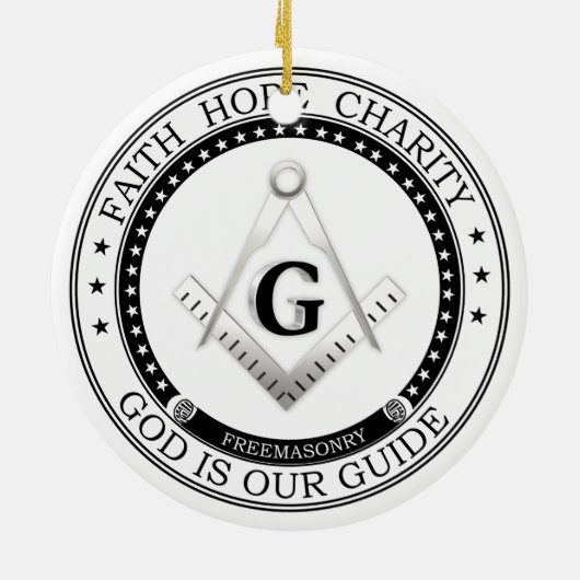 Freemasonsymbool Keramisch Ornament (Achterkant)