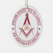 Freemasonsymbool Keramisch Ornament (Rechts)
