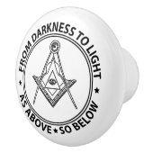 Freemasonsymbool Keramische Knop (Rechts)