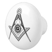 Freemasonsymbool Keramische Knop (Rechts)