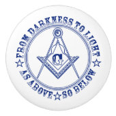 Freemasonsymbool Keramische Knop (Voorkant)