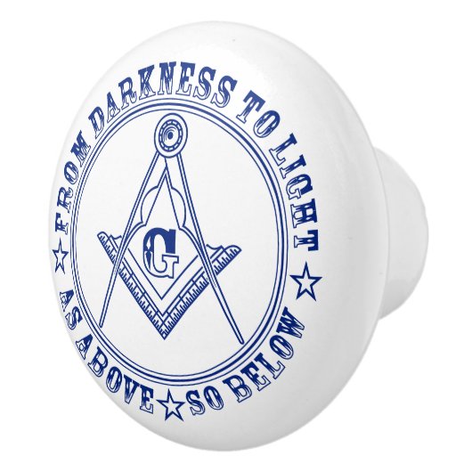 Freemasonsymbool Keramische Knop (Rechts)