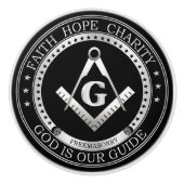 Freemasonsymbool Keramische Knop (Voorkant)