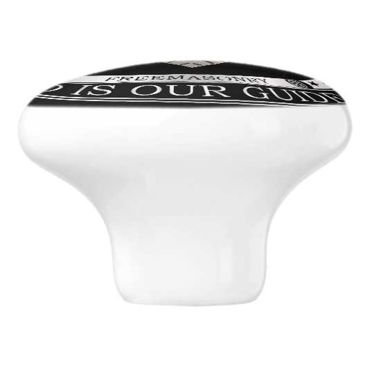 Freemasonsymbool Keramische Knop (Zijkant)