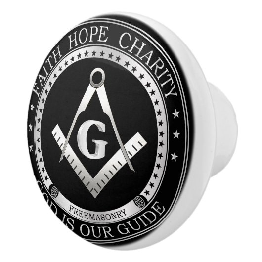 Freemasonsymbool Keramische Knop (Rechts)