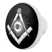 Freemasonsymbool Keramische Knop (Rechts)