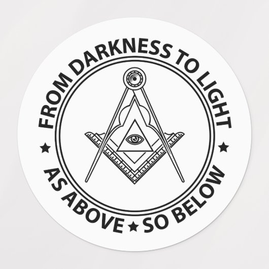 Freemasonsymbool Labels (Design 1)
